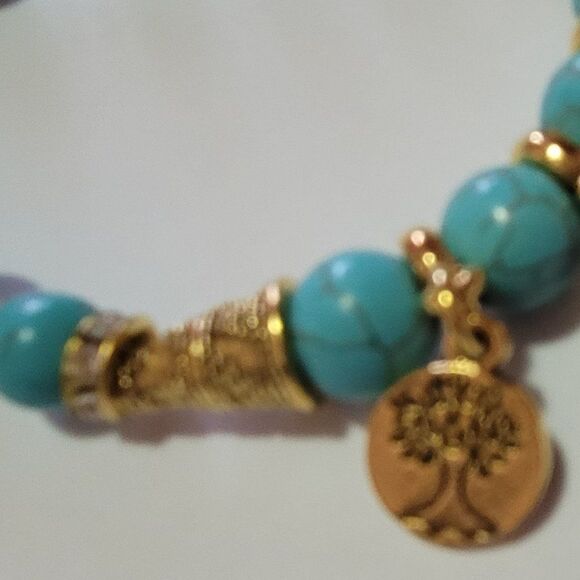TURQUOISE STRECH BRACELET NEW - Picture 4 of 4